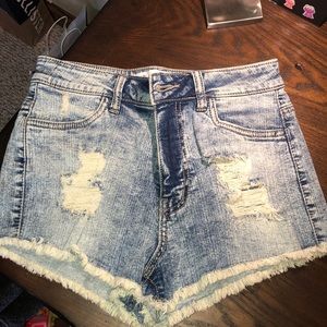 Denim jean shorts